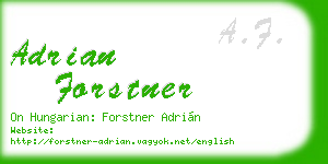 adrian forstner business card